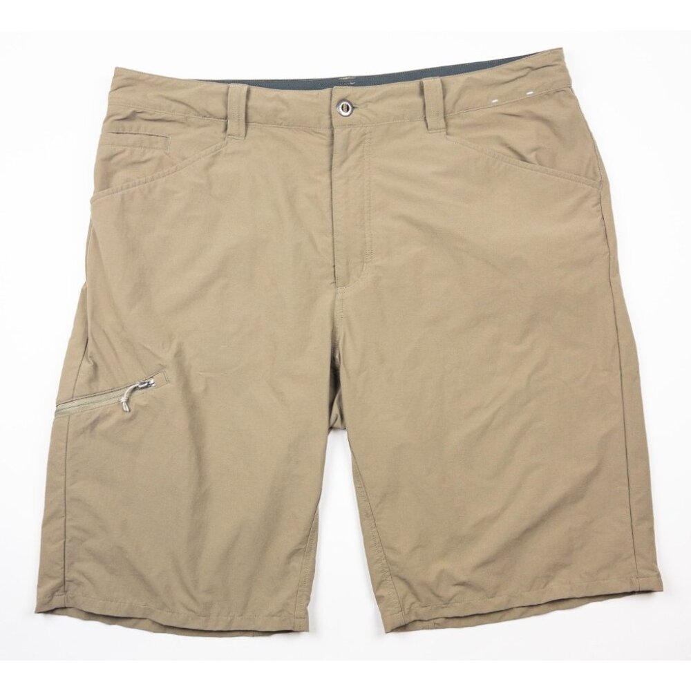 Patagonia Quandary Short Men's 38 Brown Nylon Stretch Zip Pocket Hiking Outdoor